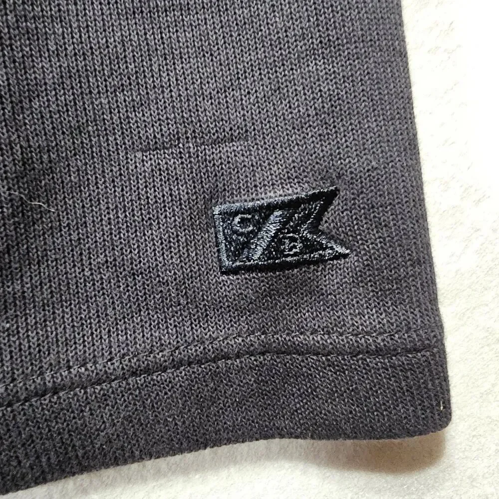 Cutter & Buck Men's Large Black Full Zip Textured Knit Sweater.